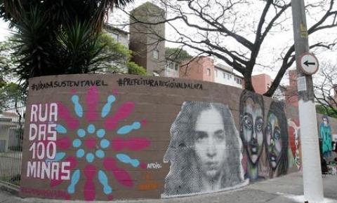 Rua na Lapa tem muros grafitados por artistas mulheres